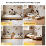 Birch Solid Wood Mother-and-child platform bed, headboard-free bed