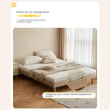 Birch Solid Wood Mother-and-child platform bed, headboard-free bed