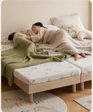 Birch Solid Wood Mother-and-child platform bed, headboard-free bed