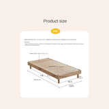 Birch Solid Wood Mother-and-child platform bed, headboard-free bed
