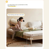 Birch Solid Wood Mother-and-child platform bed, headboard-free bed