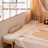 Beech Solid Wood Children's Splicing Bed with Guardrail