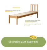 Beech Solid Wood Children's Splicing Bed with Guardrail