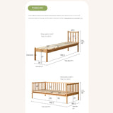 Beech Solid Wood Children's Splicing Bed with Guardrail