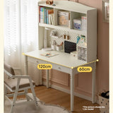 Rubber Solid Wood Cream Style Children's Desk.