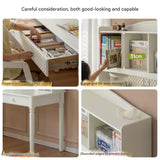 Rubber Solid Wood Cream Style Children's Desk.