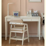 Rubber Solid Wood Cream Style Children's Desk.