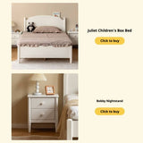 Rubber Solid Wood Cream Style Children's Desk.