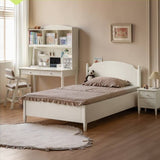 Rubber Solid Wood Cream Style Children's Desk.