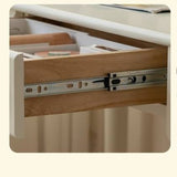 Rubber Solid Wood Cream Style Children's Desk.