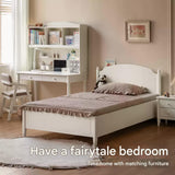 Rubber Solid Wood Cream Style Children's Desk.