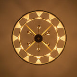 Modern Art Deco 6-Light Drum Chandelier Light Cuerda natural Beige Lámpara envuelta a mano