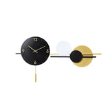 シンプルな幾何学的な特大サイレント壁時計モダンなファッションの装飾