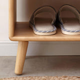 Farmhouse Mini Upholstered Shoe Rack Flip-Top Stool-Gray