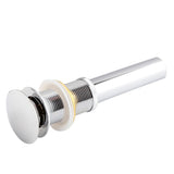 Modern Solid Brass Pop Up Drain Polished Chrome without Overflow for Bathroom Sinks