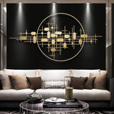 Arte colgante del hogar del metal de la decoración de la pared del estilo moderno del oro 3D