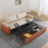 79" Full Sleeper Sofa Bed with Storage Upholstered Convertible Cotton & Linen