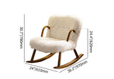 Boucle Boucle Boucle chaise à bascule Solid Wood Accent Chair in Walnut