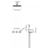 Wandmontiertes Doppelfunktions-Duschsystem mit Standardventil in Schwarz