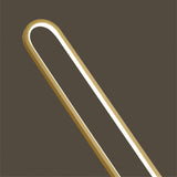 Modern Linear LED Floor Lamp Gold Metal Base Brass Standing Lamp