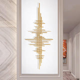 Geometric Modern Gold Lines Metal Wall Decor Home Hanging Accent