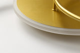 Goldfarbene LED-Einbauleuchte Mehrkreis-Deckenleuchte mit Globus