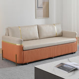 79" Full Sleeper Sofa Bed with Storage Upholstered Convertible Cotton & Linen