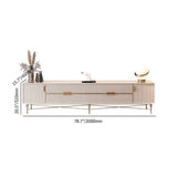 Modern Off White TV Stand for 85 inch TVs with 4 Drawers & Doors MDF-Richsoul-Furniture,Living Room Furniture,TV Stands