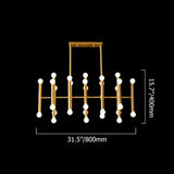 Unique 30-Light Royale Chandelier 40W Warm Light of Gold Electrophoresis