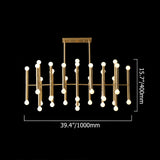 Unique 30-Light Royale Chandelier 40W Warm Light of Gold Electrophoresis