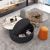 4-Piece Round Swivel Coffee Table Set with 2 Ottomans