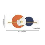 تصميم جدار معدني دائري حديث التصميم باللون الأبيض والبرتقالي