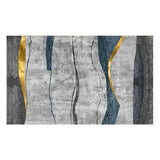 Alfombra moderna abstracta gris y dorada Rectángulo 5'x 7' Alfombra de área