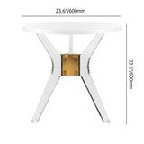 23.6"Dia 現代明確なアクリル エンド テーブルの小さい円形のサイド テーブル