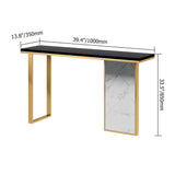39インチ モダンな長方形コンソールテーブル 木製トップ玄関テーブル付き