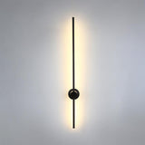 Lámpara de pared de tira larga negra Aplique de pared LED lineal
