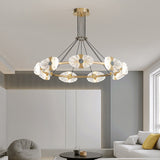 Modern Circle Acrylic LED Chandelier 6-Light for Living Room and Dining Room