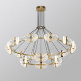 Modern Circle Acrylic LED Chandelier 6-Light for Living Room and Dining Room