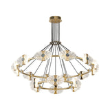 Modern Circle Acrylic LED Chandelier 6-Light for Living Room and Dining Room