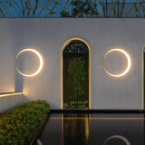 Postmordern LED-Wandleuchten für den Außenbereich, rund, grau, wasserdichte Gartenbeleuchtung