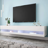 180 Wall Mounted Floating 80" TV Stand with 20 Color LED-TV Stand
