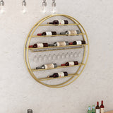 Modernes Weinregal aus Metall, rund, an der Wand befestigt, Weinregal, Glasregal