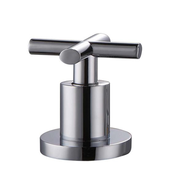Stev Modern Chrome Widespread Double Cross Handle Bathroom Sink Faucet Goosenecked Spout