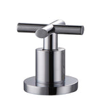 Stev Modern Chrome répandu double manchette de salle de bain robinet pour lavabo à colonne