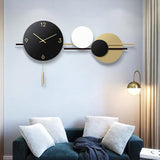 シンプルな幾何学的な特大サイレント壁時計モダンなファッションの装飾