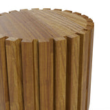 2 قطع جولة ريفية ومستطيل خشب الساج الطاولة في الهواء الطلق طاولة القهوة في طبيعية
