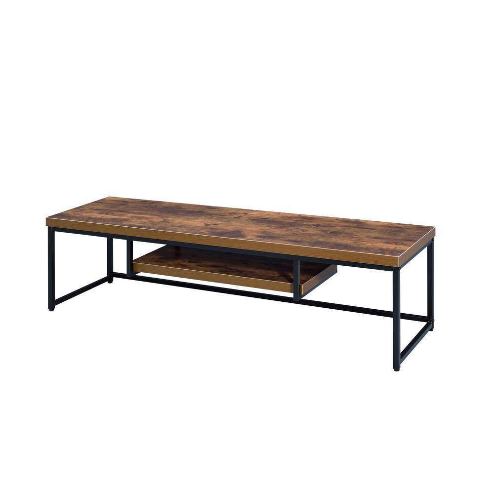 Industrial Bob TV Stand in Weathered Oak & Black-TV Stand