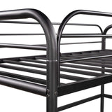Low Loft Twin Metal Bed with Two Storage Steps-bed,Kid bed