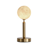 Moderne 1-Licht-3D-Mond-Lampenschirm-Gold-Eisen-Überzug-Tischlampe