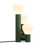 مصباح طاولة خضراء من الطراز البسيط 3-light مصباح دافئ مع مفتاح تشغيل / إيقاف